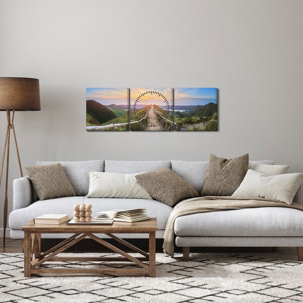 Tablou - Potecă de munte (cu ceas) (90x30 cm)