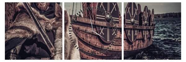 Tablou - Viking (cu ceas) (90x30 cm)