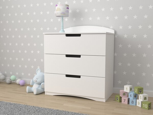 Comodă Fagus, Alb, PAL laminat, 92x81x41cm, 42 kg