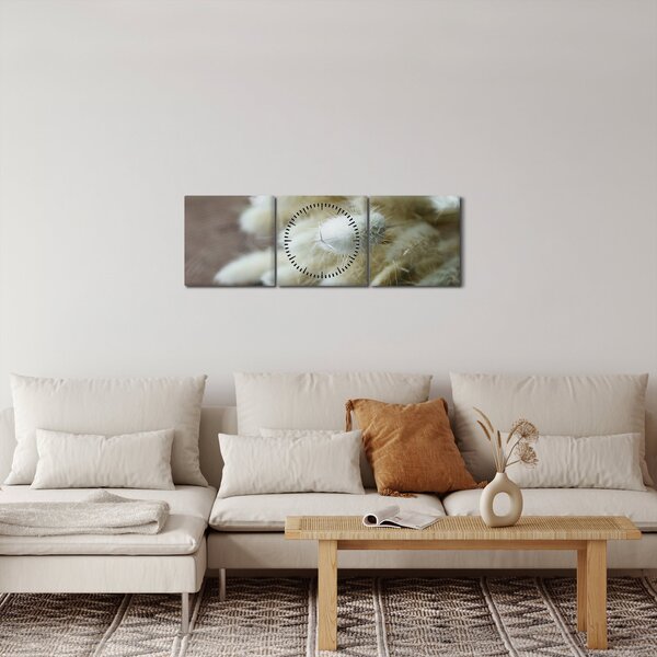 Tablou - Coadă de iepure (cu ceas) (90x30 cm)