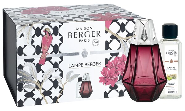Set Maison Berger lampa catalitica Prisme Grenat cu parfum Terre Sauvage