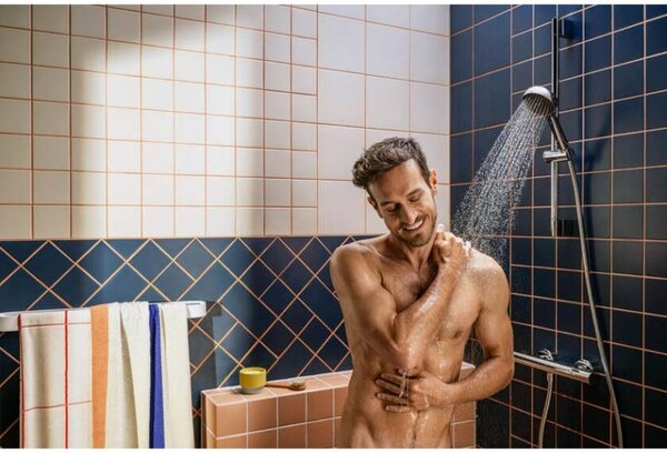 Set de duș, Hansgrohe Activera Select S EcoSmart, cu bară de duș 65 cm, crom