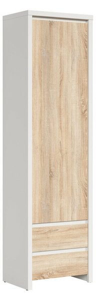 Raft Nolroma 127, Alb, Stejar Sonoma, PAL laminat, 201x56x41cm, 51 kg