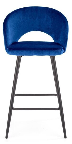 Scaun de bar Houston 881, Albastru inchis, Negru, 89x48x49cm, 11 kg