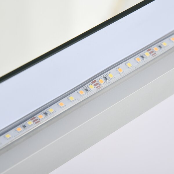 Oglindă Baie LED Kleankin, Dreptunghiulară, Iluminare din Spate, Întrerupător Electric, 60x90 cm | Aosom Romania