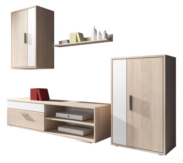 Mobilier living Beth (Stejar sonoma + Alb). 1041891