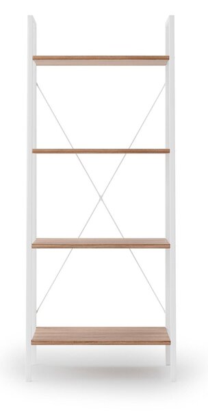 Raft Houston 1890, Stejar Sonoma, Alb, Metal, PAL laminat, 148x60x32cm, 9 kg