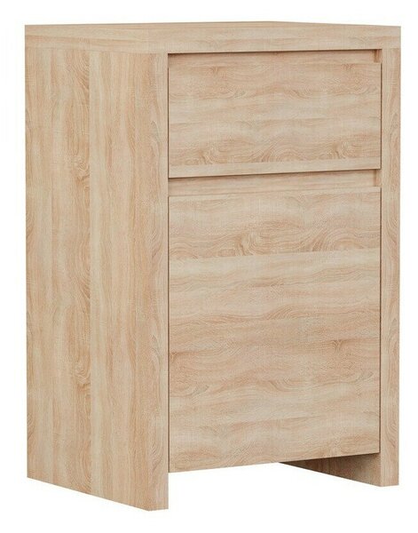 Comodă Nolroma 134, Stejar Sonoma, PAL laminat, 77x49x41cm, 21 kg