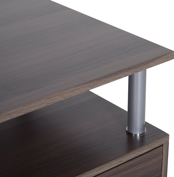 HOMCOM Birou din Lemn cu Design Simplu și Elegant pentru Calculator, Dimensiuni 152x60x80cm, Culoare Maro | Aosom Romania