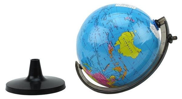 Glob pamantesc mic, cartografie politica in limba engleza, 14 cm