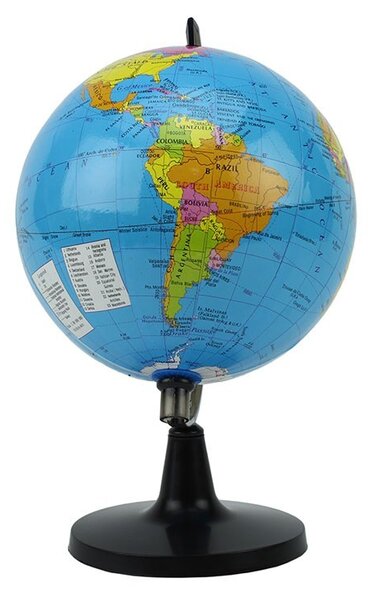 Glob pamantesc mic, cartografie politica in limba engleza, 14 cm