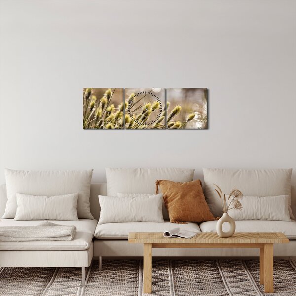 Tablou - Verde (cu ceas) (90x30 cm)