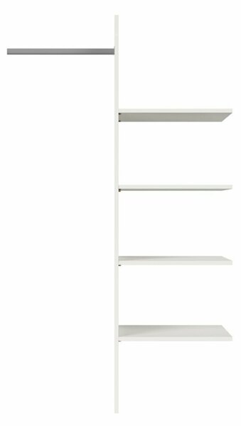 Rafturi Nolroma 135, Alb, PAL laminat, 148x86x52cm, 18 kg
