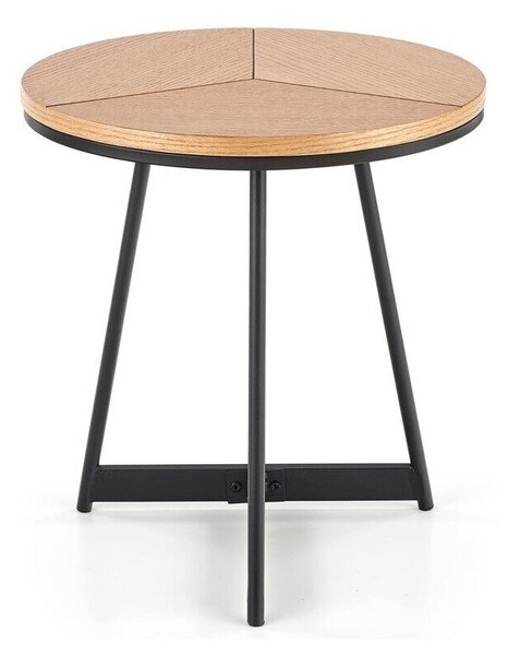 Măsuță laterală Houston 1187, Negru, Stejar, Metal, 49cm, 4.3 kg