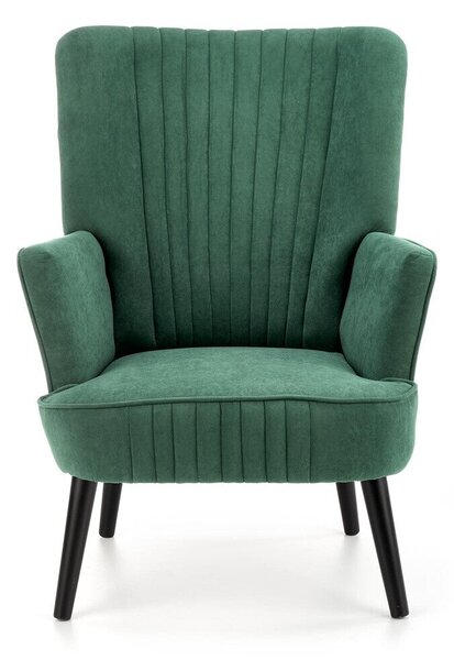 Fotoliu Houston 955, Negru, Verde închis, Tapiterie, 100x75x70cm, 13.5 kg