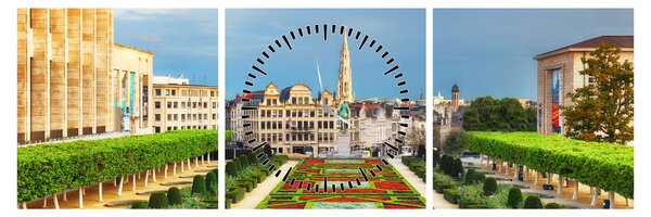 Tablou - Brussels (cu ceas) (90x30 cm)