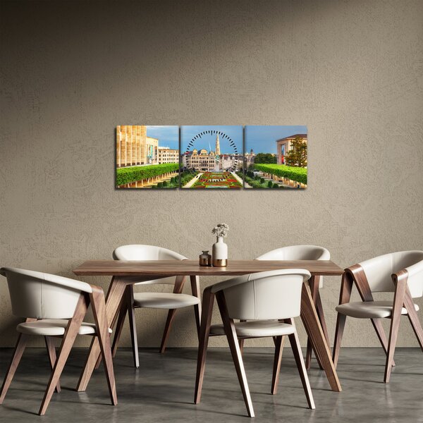 Tablou - Brussels (cu ceas) (90x30 cm)