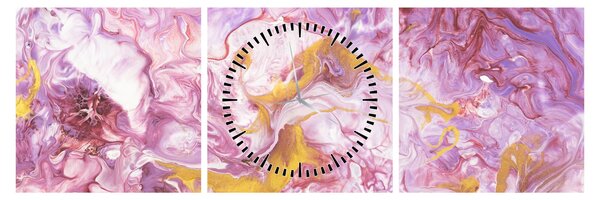 Tablou - Abstract roz (cu ceas) (90x30 cm)