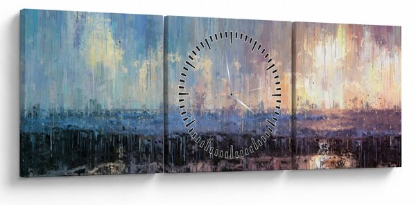 Tablou - Abstract (cu ceas) (90x30 cm)