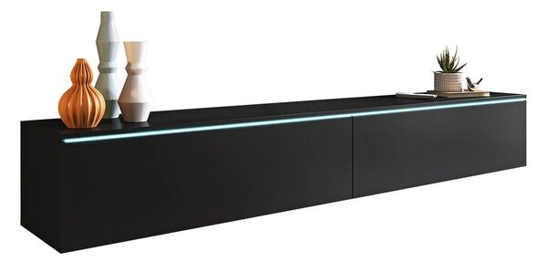 Comodă TV Scientia I, Grafit, PAL laminat, 30x180x33cm, 28 kg