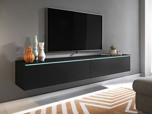 Comodă TV Scientia I, Grafit, PAL laminat, 30x180x33cm, 28 kg