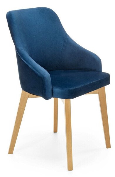 Scaun Houston 709, Albastru inchis, 86x57x56cm, 9.5 kg, Lemn: Fag
