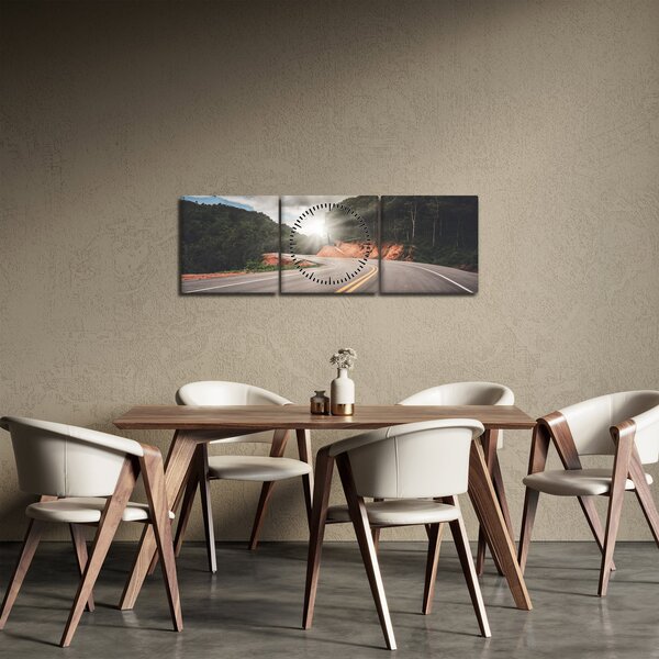 Tablou - Drum start (cu ceas) (90x30 cm)