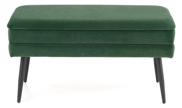 Bancă tapițată Houston 1255, Verde închis, Negru, Tapiterie, 42x37x78cm, 7 kg