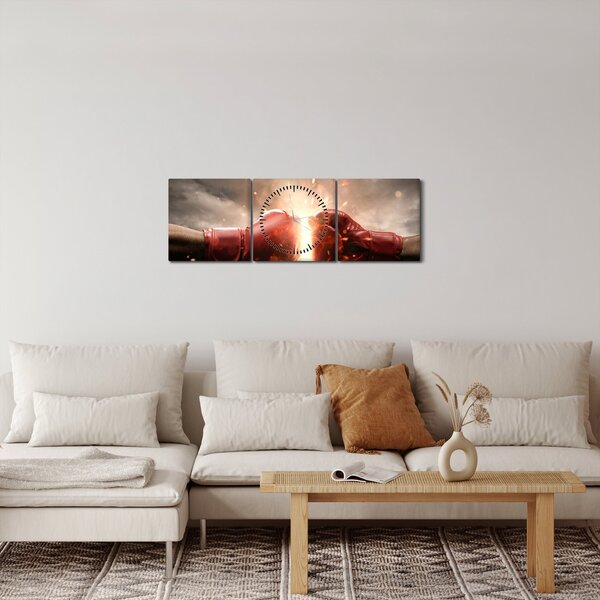 Tablou - Boxing (cu ceas) (90x30 cm)