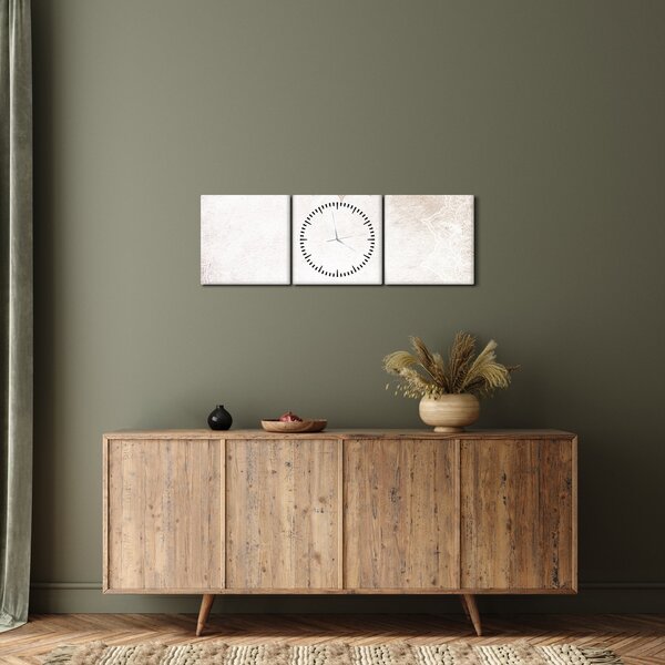Tablou - Mandala pe zid (cu ceas) (90x30 cm)