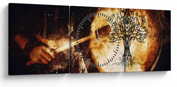 Tablou - Copacul vieții secret (cu ceas) (90x30 cm)