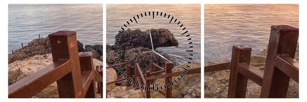 Tablou - Coborâre la mare (cu ceas) (90x30 cm)