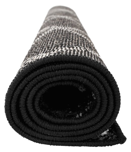 KONDELA Covor, negru/model, 133x190 cm, MATES TYP 1