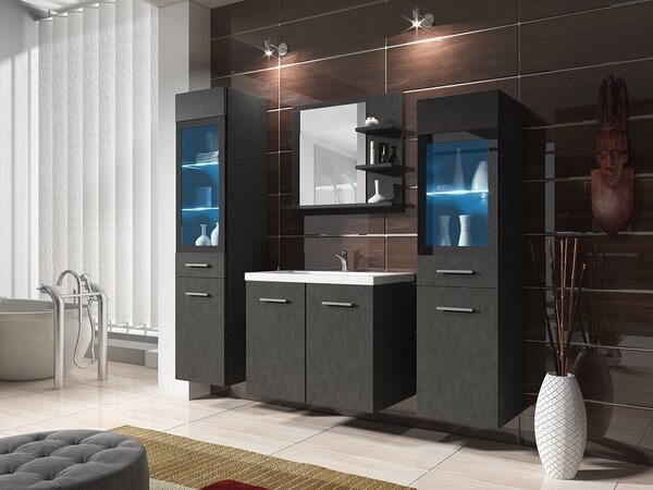 Set baie Scientia IV, Matera gri, PAL laminat, 58 kg