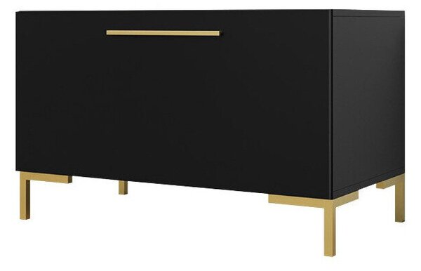 Dulap pantofi Nomal, Auriu, Negru, PAL laminat, 52x84x44cm, 31.1 kg