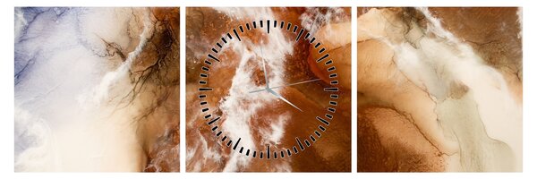 Tablou - Marmură abstract (cu ceas) (90x30 cm)