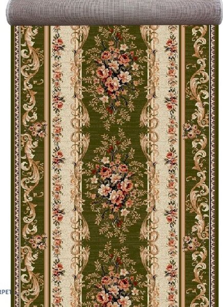 Travesa Hol, Model Clasic 535 310, Festonata, Latime 120 cm, Verde 120 x 600