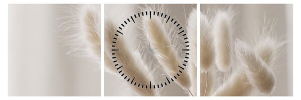 Tablou - Cozi de iepure (cu ceas) (90x30 cm)