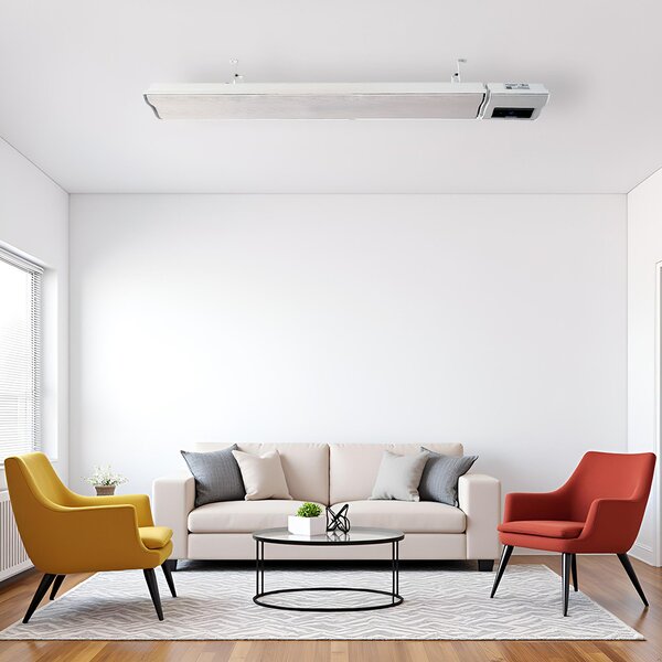 1200W si 600W ElectricSun alb, panouri radiante infrarosu cu termostat si Wi-Fi cu aplicatie internet TUYA, 94x15 cm