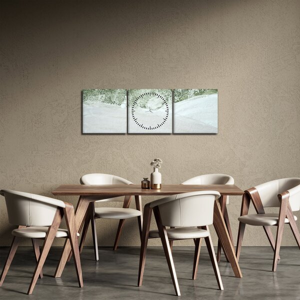 Tablou abstract din pensule (cu ceas) (90x30 cm)