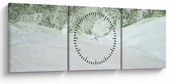 Tablou abstract din pensule (cu ceas) (90x30 cm)