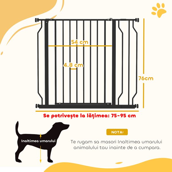 PawHut Barieră Reglabilă pentru Câini | Aosom Romania