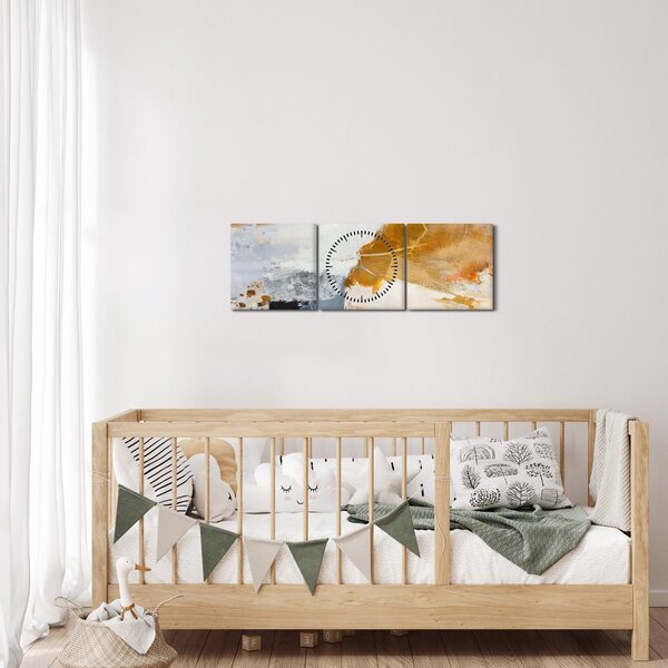 Tablou - Abstract (cu ceas) (90x30 cm)