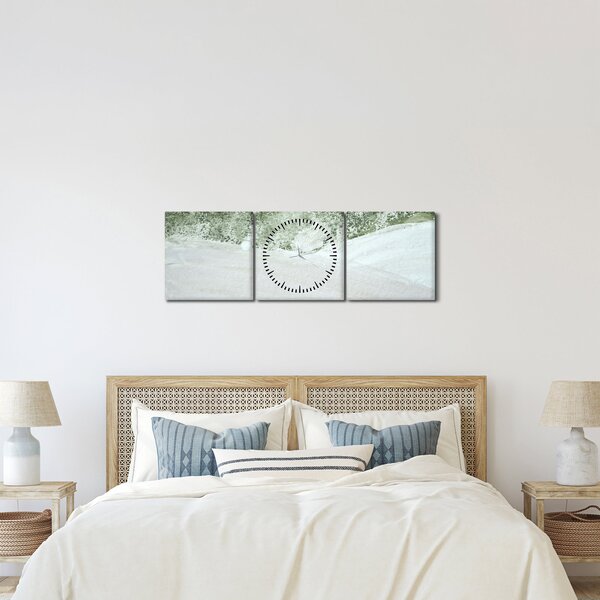 Tablou abstract din pensule (cu ceas) (90x30 cm)