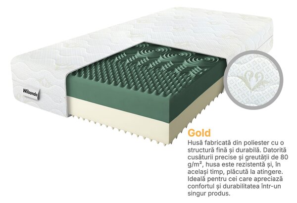 Saltea de masaj din spumă Relax 80x200x17 – husă Gold
