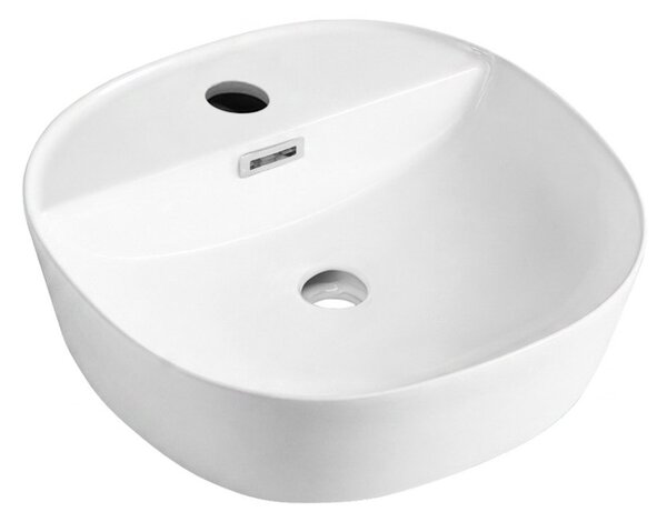 Mereo, Lavoar de blat Mereo cu preaplin, Lota, 400x400x150 mm, pătrat, ceramică, MER-UC404015S
