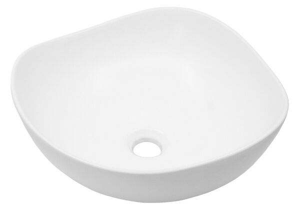 Mereo, Lavoar de blat Mereo fără preaplin, Lorane, 390x380x180 mm, înălțime variabilă, ceramică, MER-UC393818