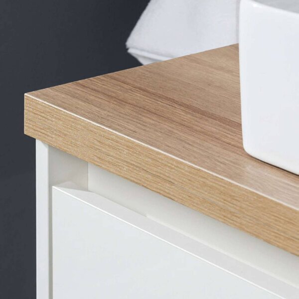 Mereo, Blat dulap baie Mereo 81 cm, stejar Riviera, MER-CN921DRN