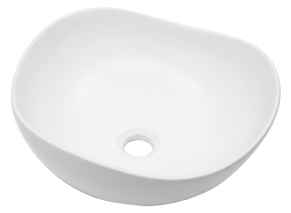 Mereo, Lavoar de blat Mereo fără preaplin, Lorane, 390x380x180 mm, înălțime variabilă, ceramică, MER-UC393818