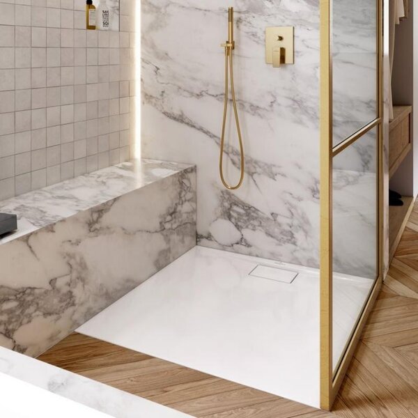 Pară de dus Villeroy&Boch, Verve, tip baton, 1 jet, brushed gold